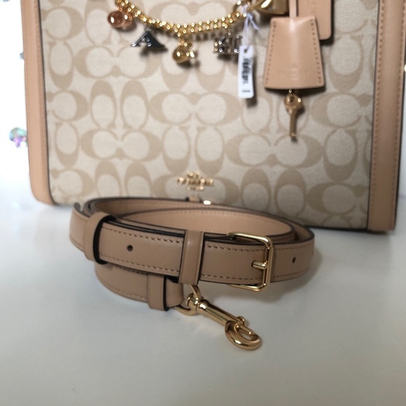 COACH💎SNAKESKIN ZOE SATCHEL + KEYCHAIN BAG CHARM - Picture 8 of 8